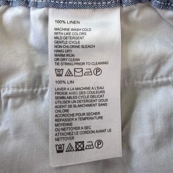 Tommy Bahama Palmbray Tapered Linen Pants, Light Blue, Size M - Picture 7 of 8